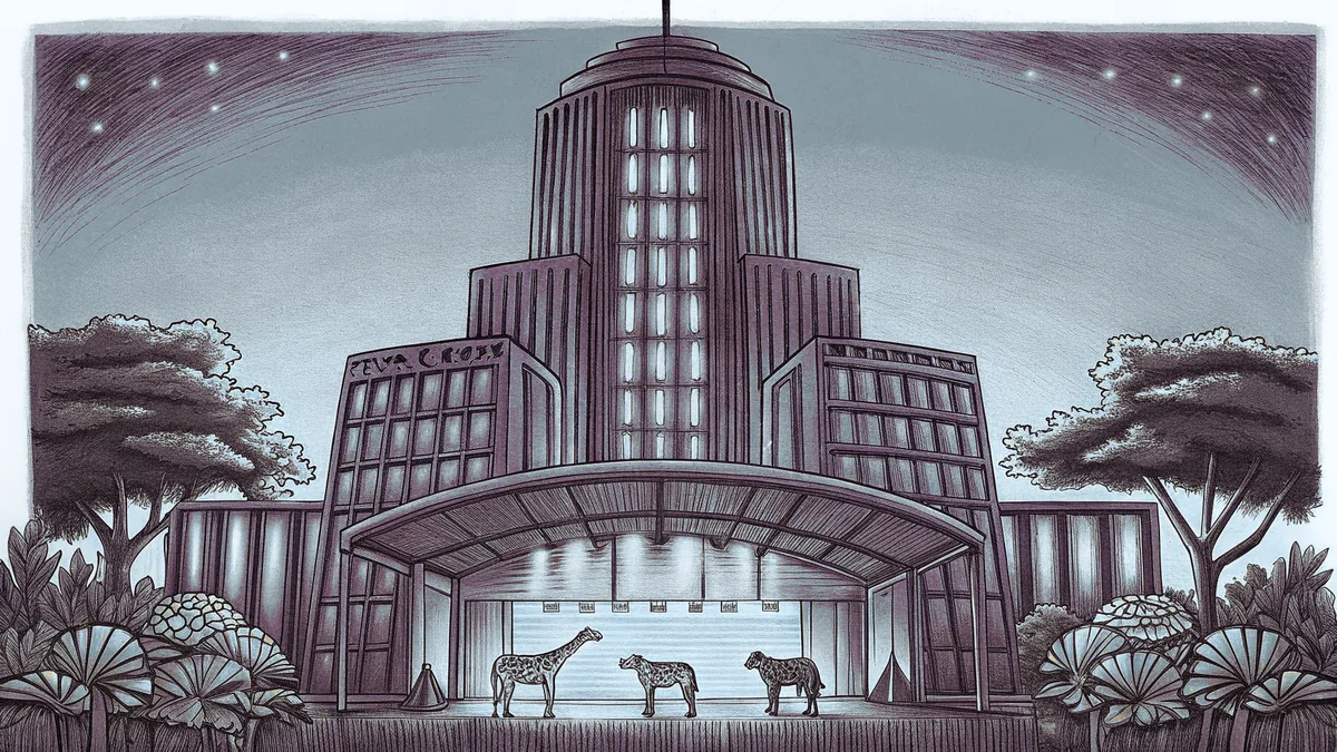 A towering skyline frames a vibrant city with zoos, museums, and waterfront attractions