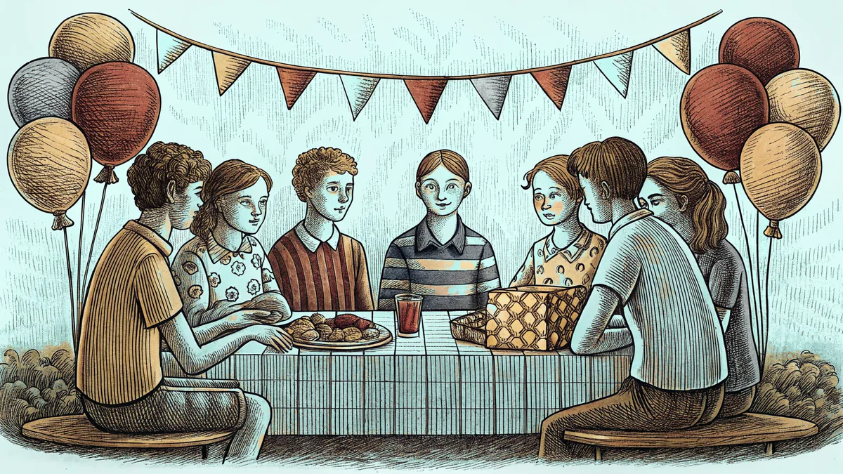 Students gather for an end-of-year picnic celebrating the last day of school.