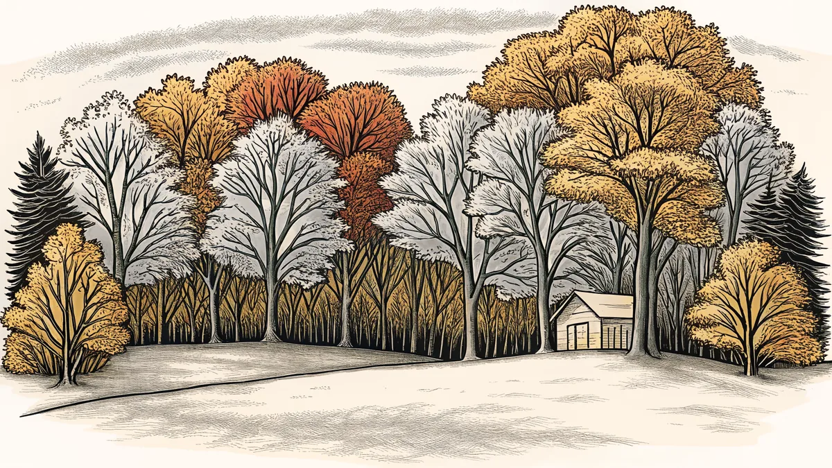Autumn leaves displaying warm colors of the season.