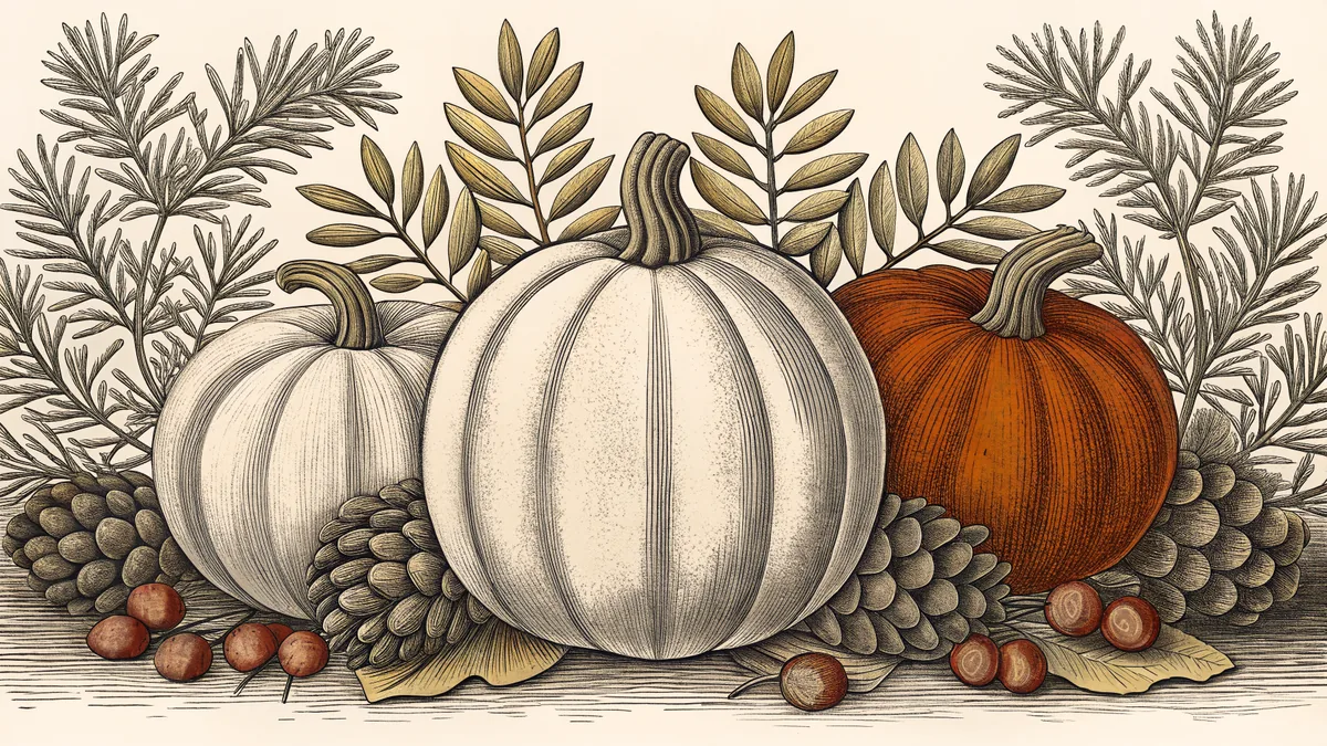 Natural autumn craft materials gathered in a jar.
