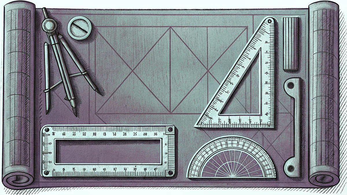 Geometric diagrams illustrate mathematical angles, parallel lines, and symmetry principles.