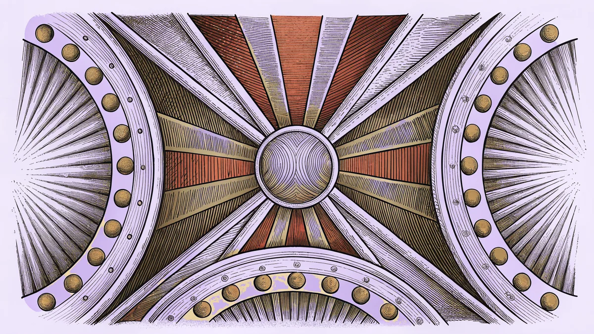 Primordial cosmic forces in an abstract composition.