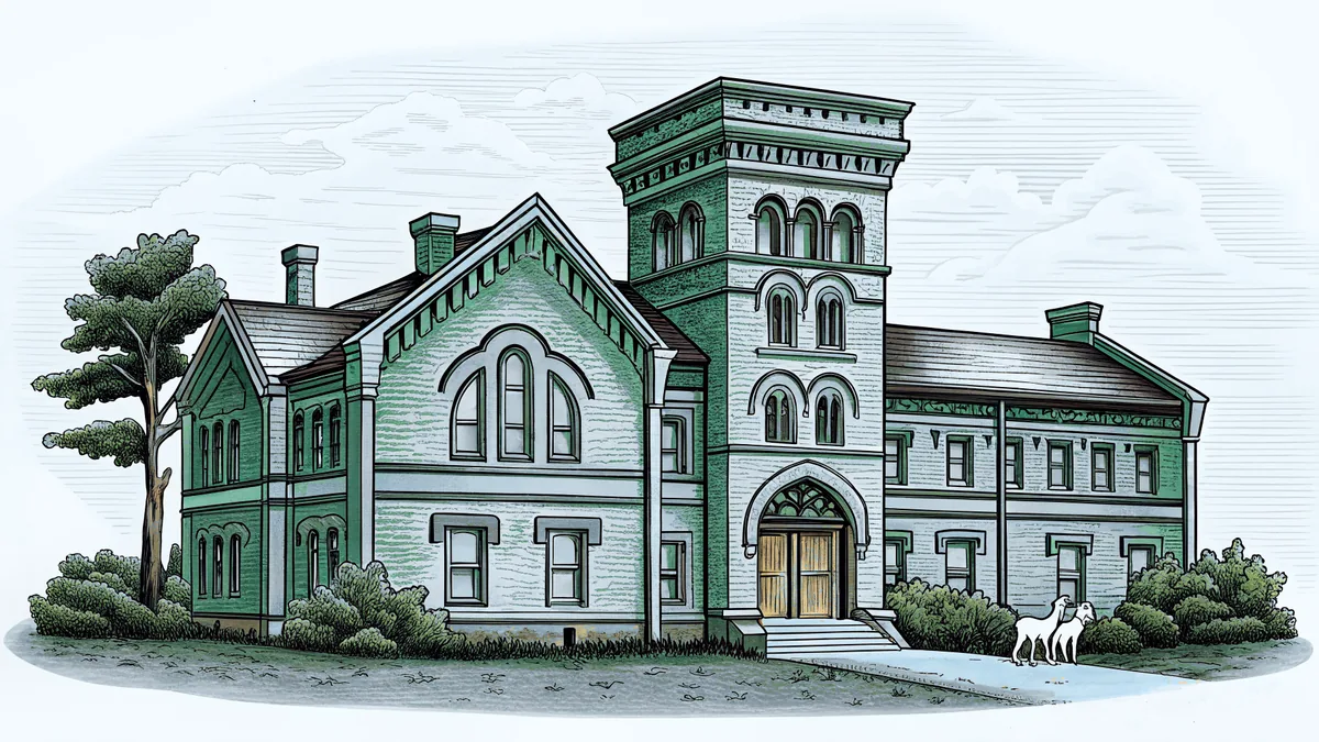The historic Colt Armory stands near the Mark Twain House.