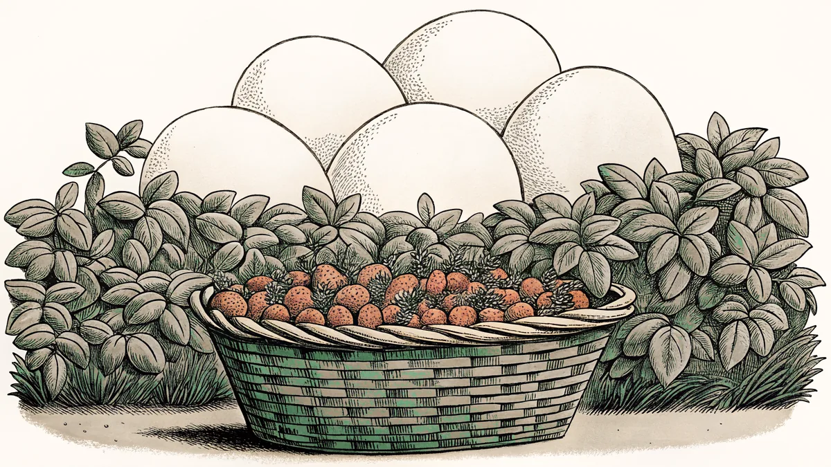 A colorful abundance of summer fruits including berries, mangoes, and melons in warm sunlight