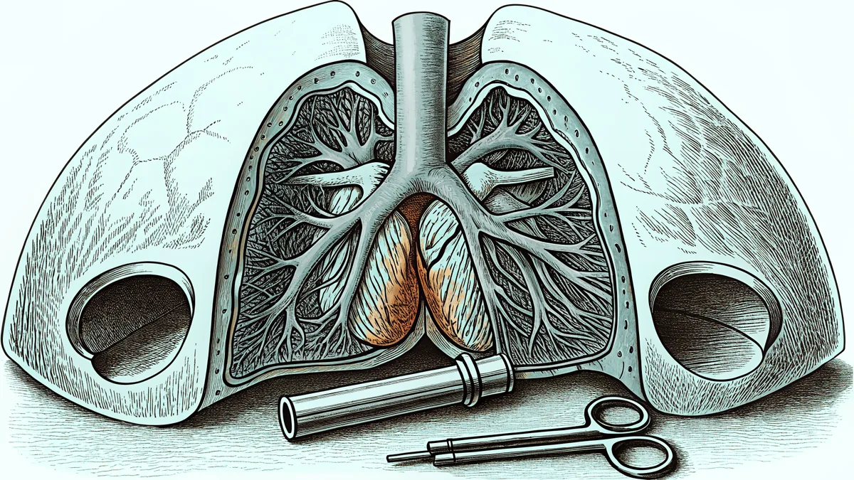 A cross-section diagram reveals the heart's internal chambers, valves, and connecting blood vessels.