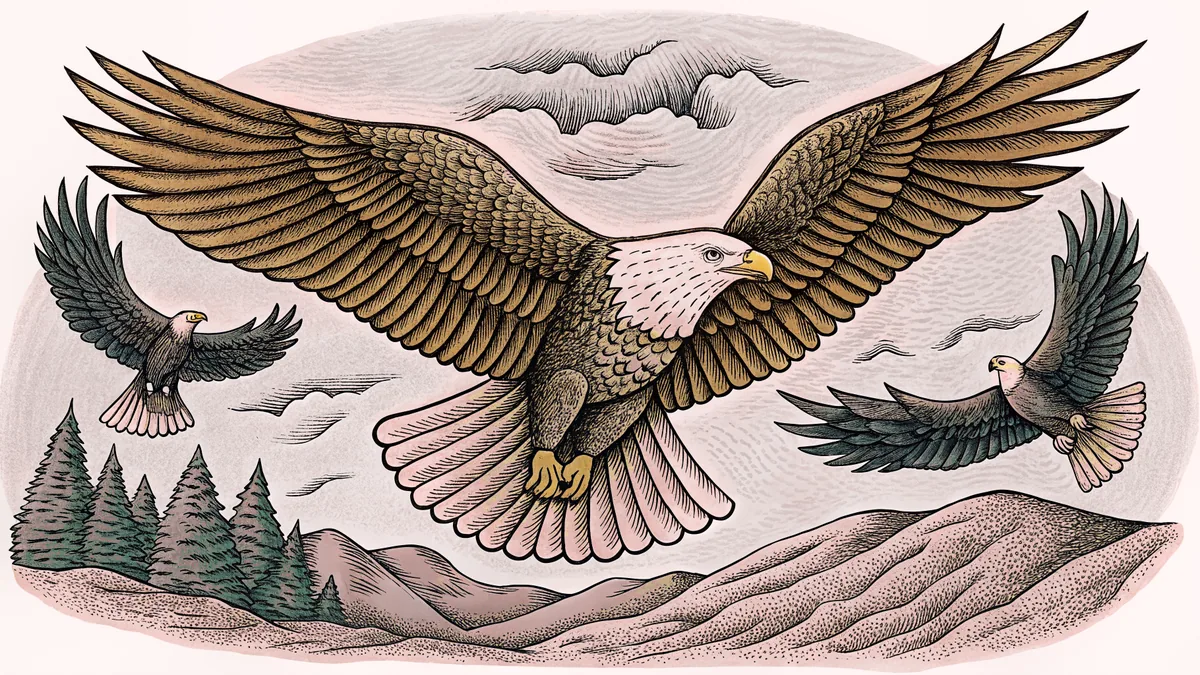 Various birds including eagles, owls, parrots, and flamingos in their natural settings.