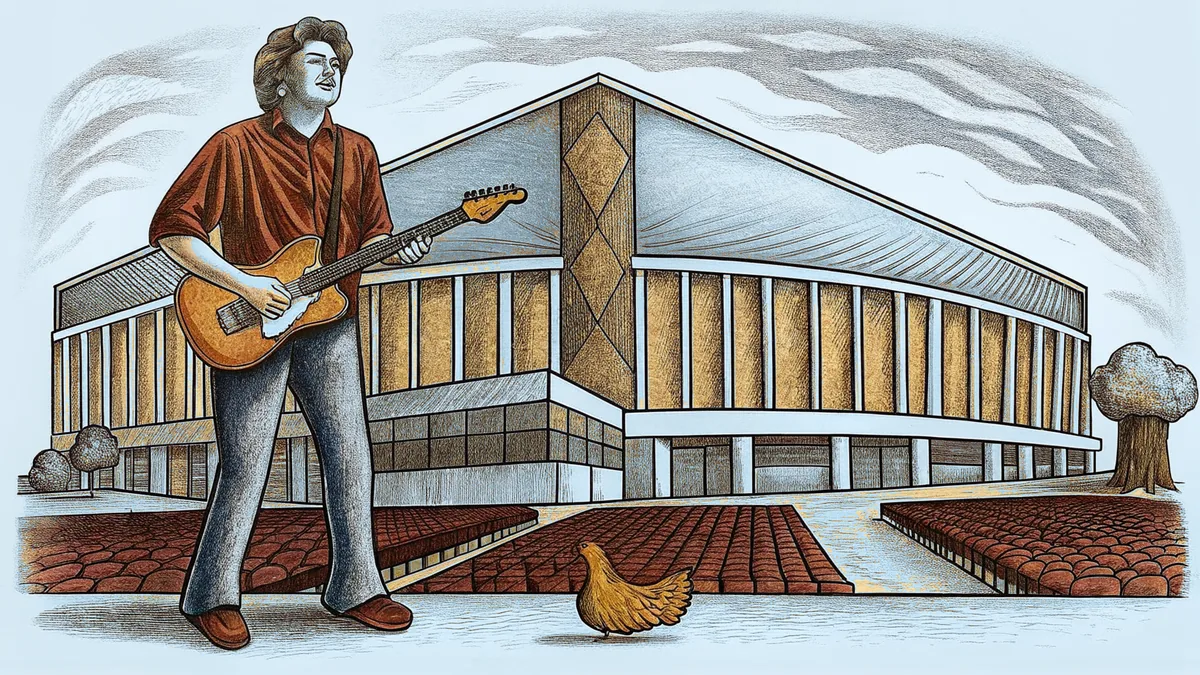A guitarist performs at the Grand Ole Opry, Nashville's historic music hall.