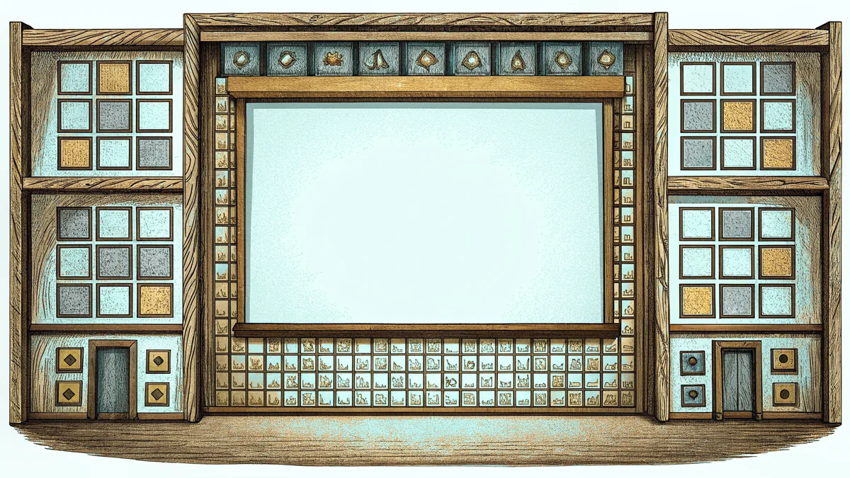 Chalkboard displays mathematical operation steps and calculation symbols written in colorful chalk.