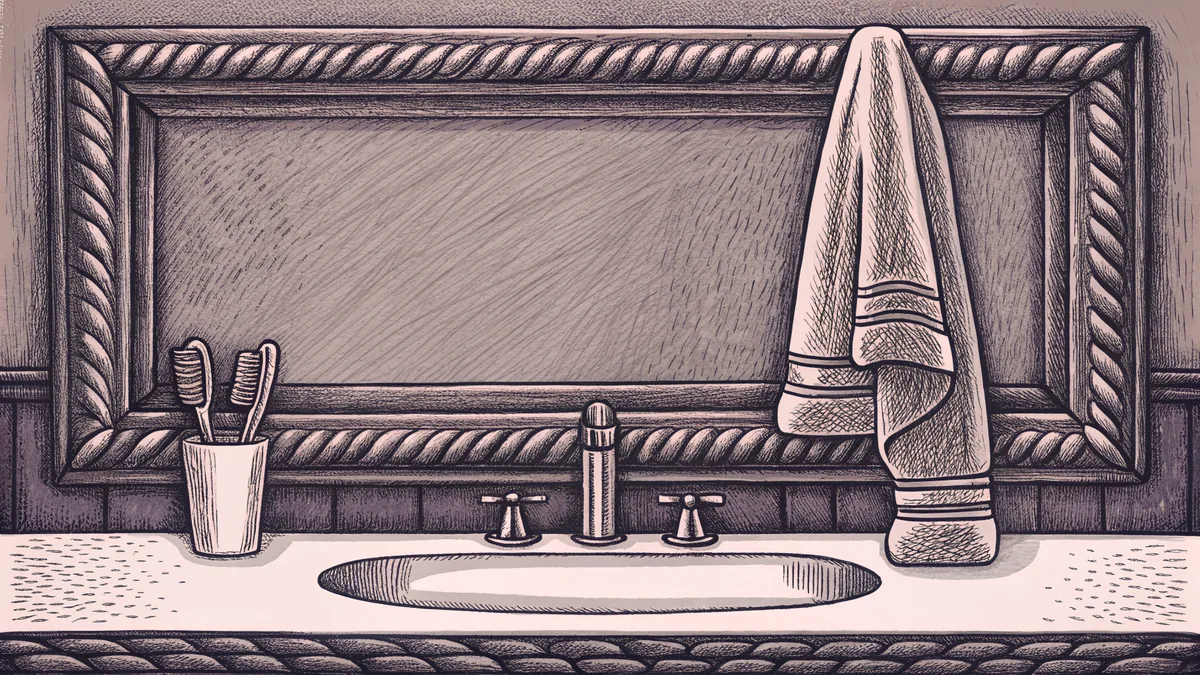 Hygiene essentials neatly organized on a bathroom surface