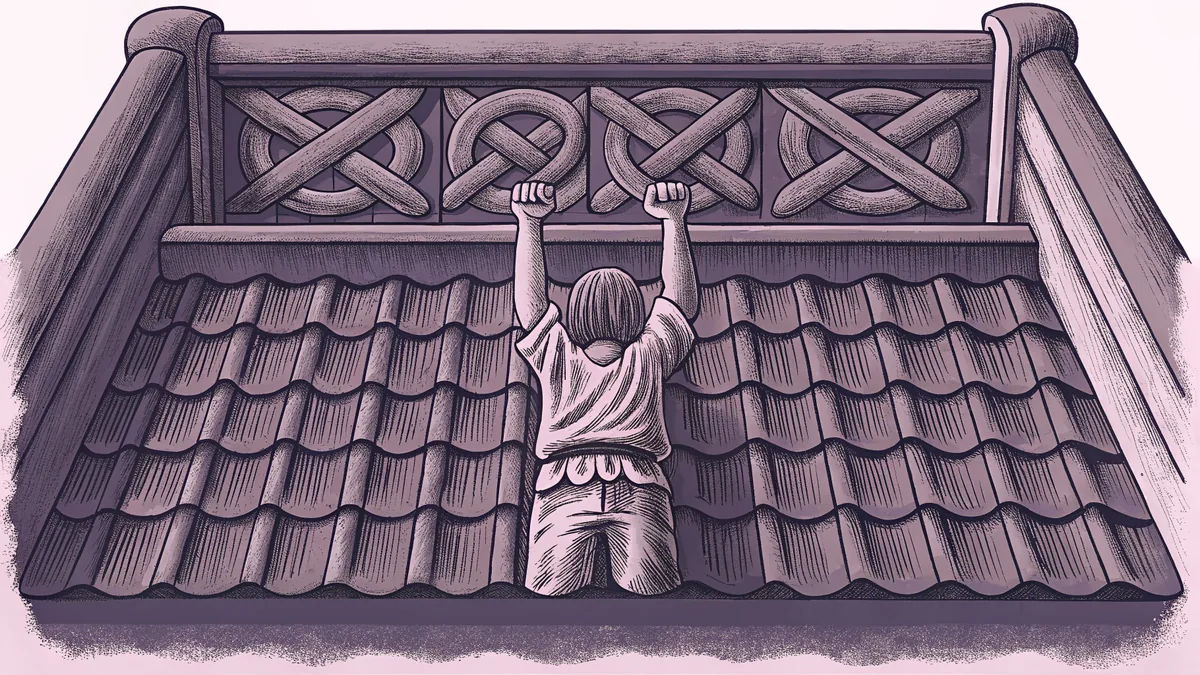 A resilient figure standing strong after overcoming a challenge.