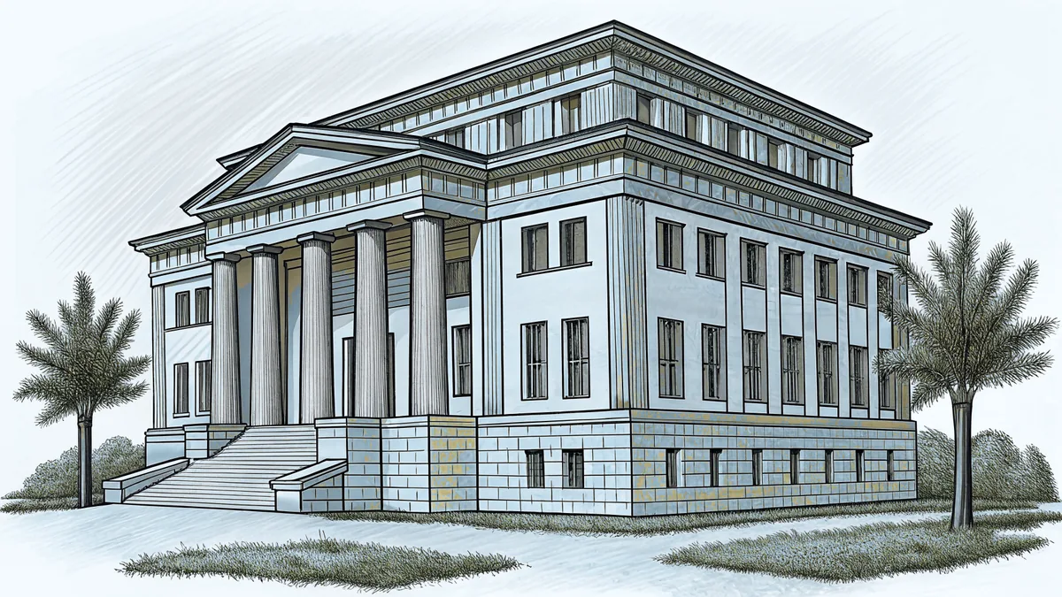 The James River flows past Richmond's distinctive Egyptian Building.