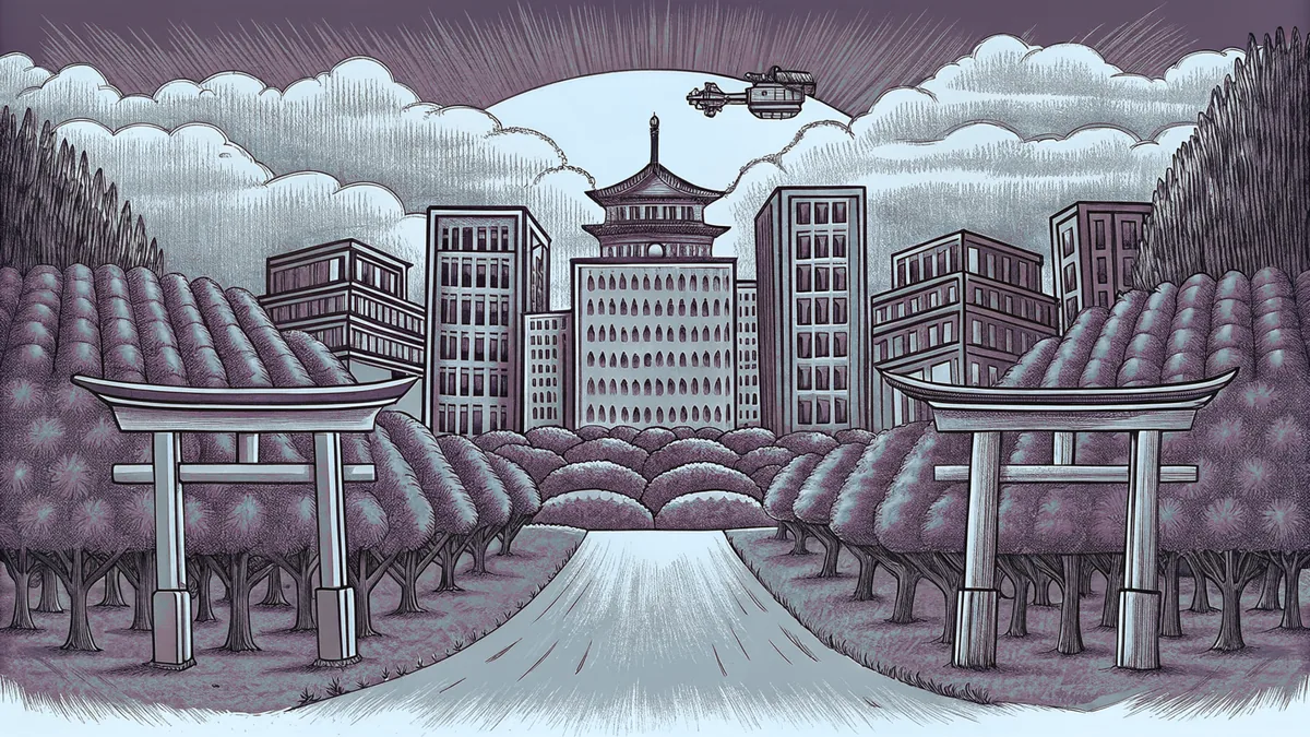 Silicon Valley's corporate campuses nestle amid vineyards and Japanese cultural landmarks