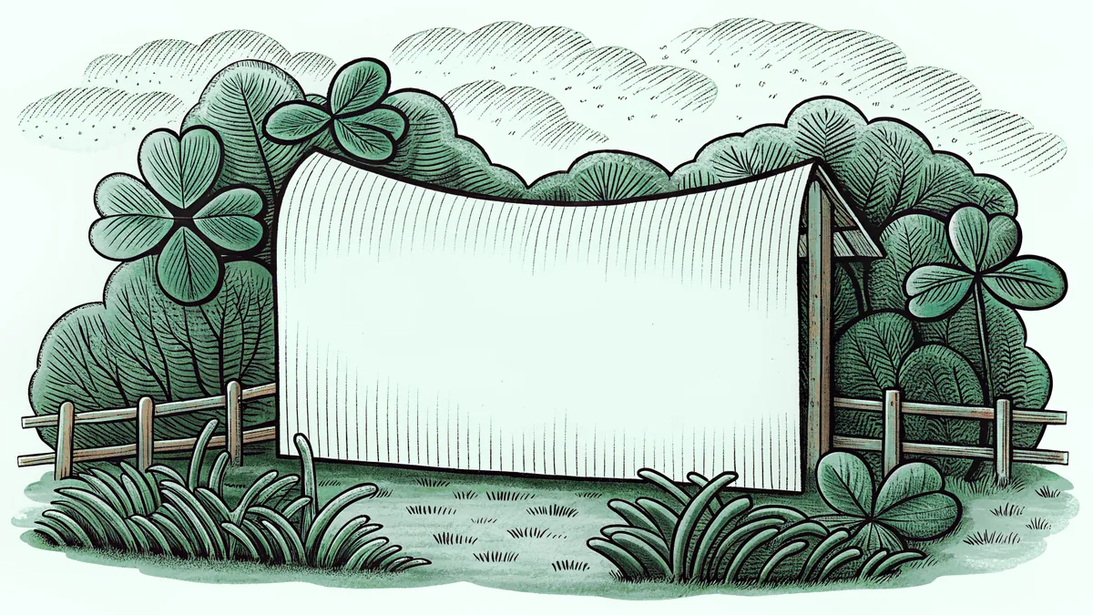 A verdant meadow carpeted with clover and shamrocks for luck.