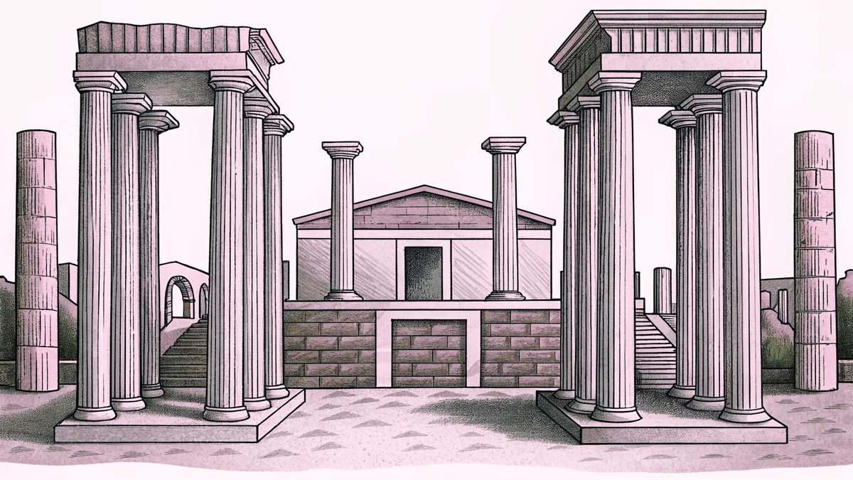 Roman ruins and the legendary she-wolf symbol evoke the history of Valentine.