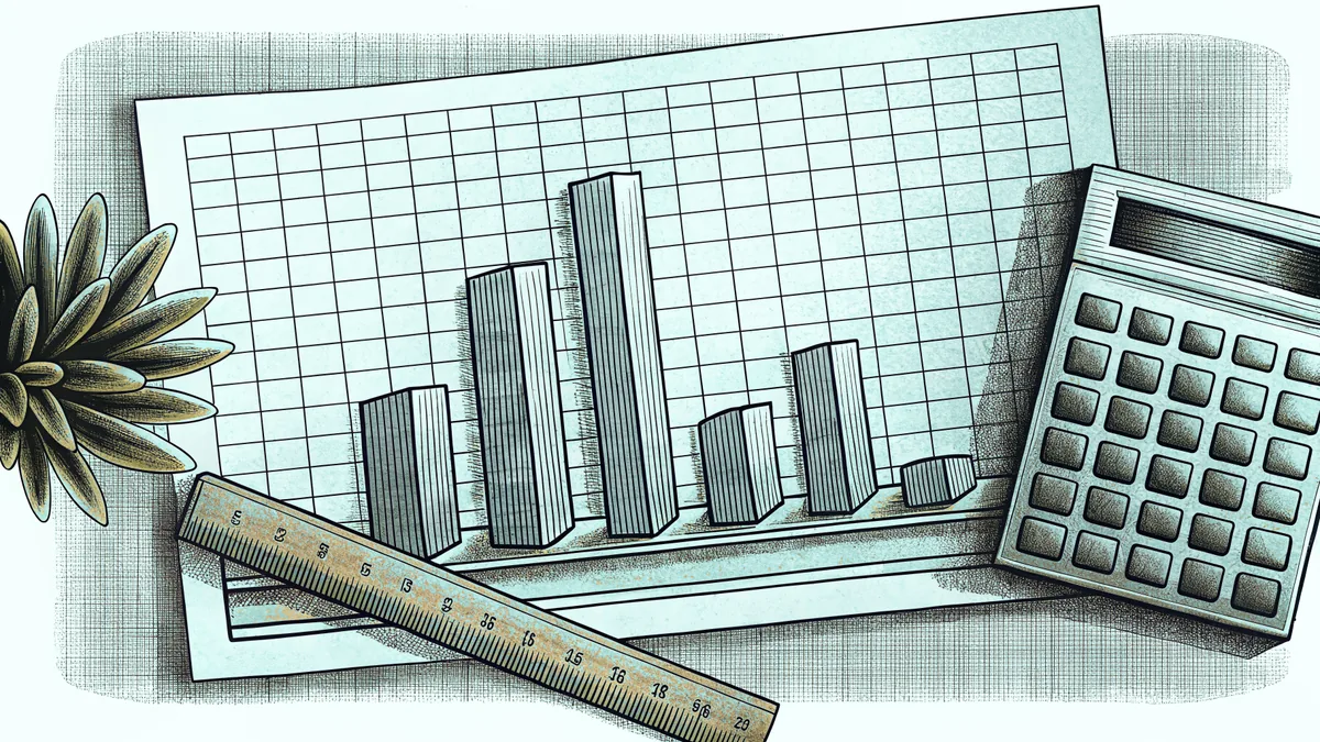 Statistical diagrams and analytical instruments represent data analysis and mathematical study.