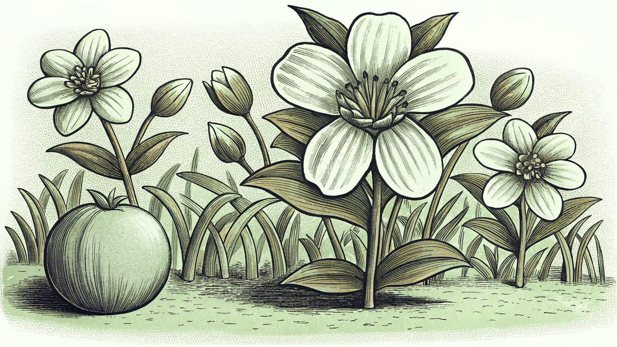 Plant stages from seed to flower