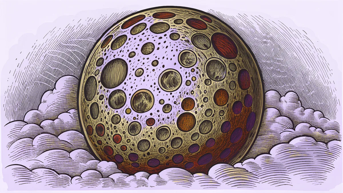 The Moon displayed in sequential phases from new crescent through full, with visible impact craters.