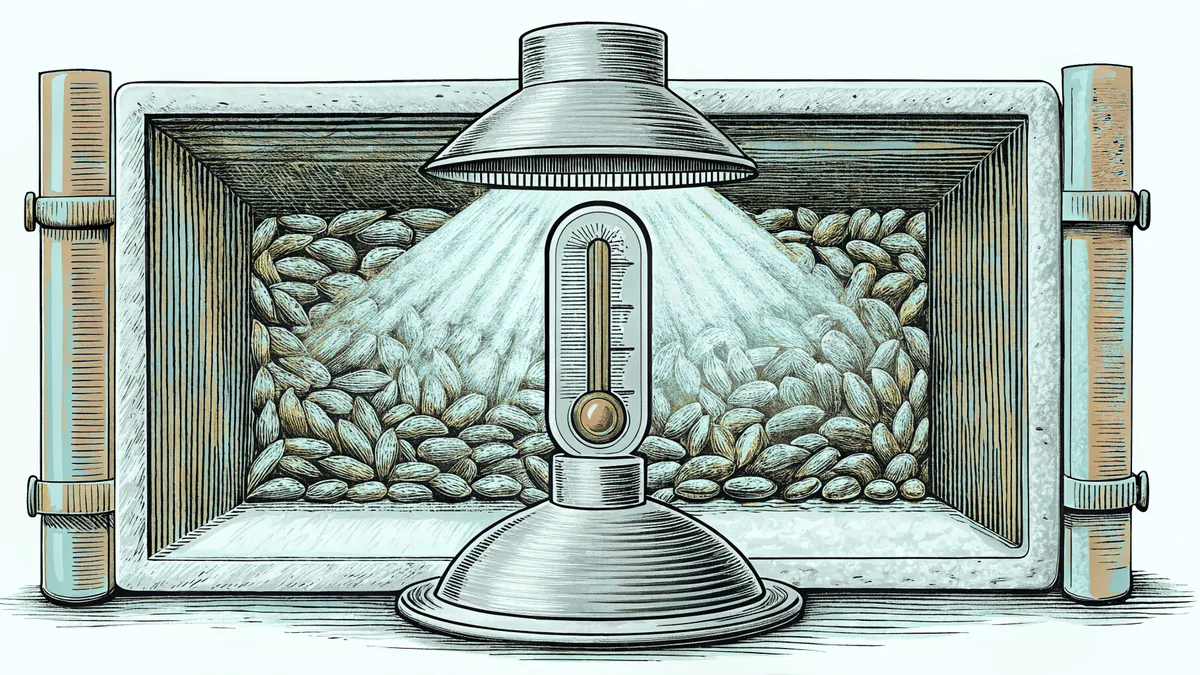 A thermal physics demonstration showing heat transfer methods.