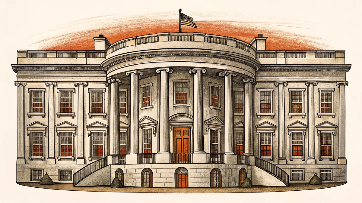Historic presidential monuments near the White House.