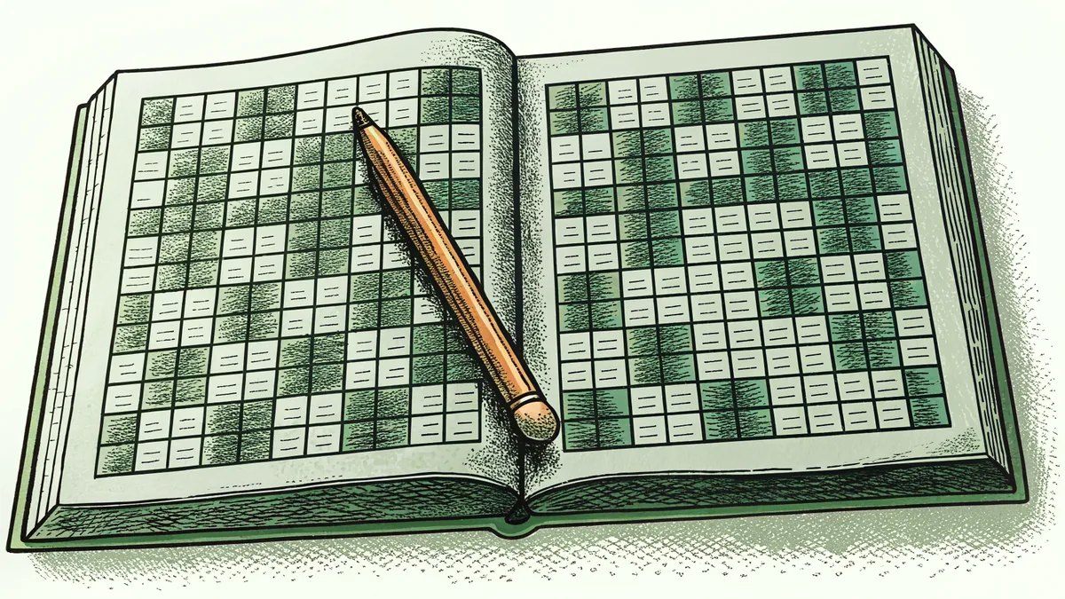 A math worksheet filled with arithmetic problems and a pencil ready for solving.