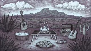 Texas barbecue and Tex-Mex cuisine celebrating Austin's famous live music scene.