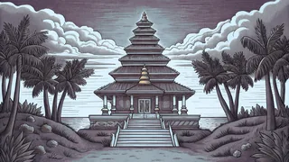 A thousand-year-old temple perches on Bali's cliffs above turquoise waters and rice paddies