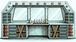 A laboratory workbench with glass beakers, copper wire, and test tubes.