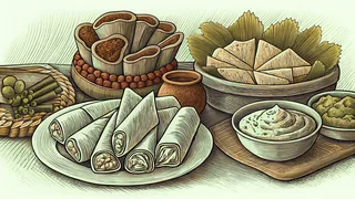 Authentic Mexican Cinco de Mayo dishes arranged on colorful pottery plates ready to serve.