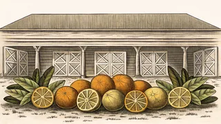 Assorted fresh citrus fruits with orange, lemon, and lime and green foliage