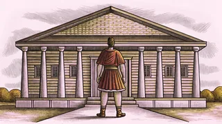 Person standing with confident posture, arms ready for action, displaying strength