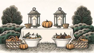 International harvest celebrations with festive decorations.