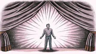 Body surrounded by radiating lines representing physical sensations and energy.