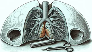 A cross-section diagram reveals the heart's internal chambers, valves, and connecting blood vessels.