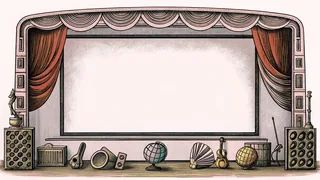 A school classroom displaying tools for various subjects including art, science, music, and sports.