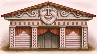 A frontal view of facial features clearly labeled and visible.