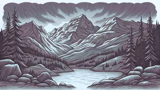 Montana's rugged landscape with snow-covered mountains, glaciers, pristine lakes, and granite peaks.