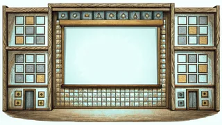 Chalkboard displays mathematical operation steps and calculation symbols written in colorful chalk.