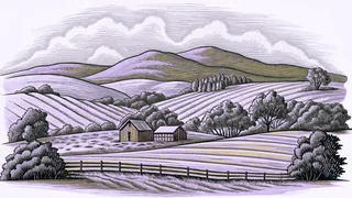 Pennsylvania landscape showing mountain ridges and rolling rural terrain.