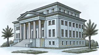 The James River flows past Richmond's distinctive Egyptian Building.
