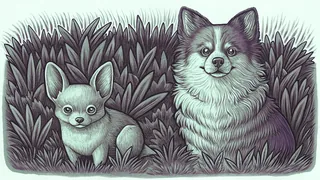 Small dog breeds in various colors rest together displaying companionship and contentment.