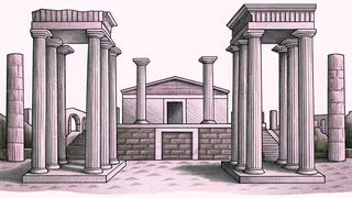 Roman ruins and the legendary she-wolf symbol evoke the history of Valentine.