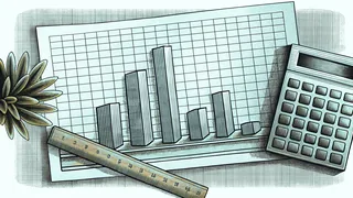 Statistical diagrams and analytical instruments represent data analysis and mathematical study.