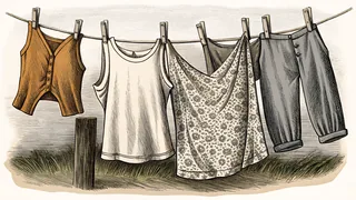 Colorful summer fashion including swimwear, tank tops, shorts, and a flowered dress