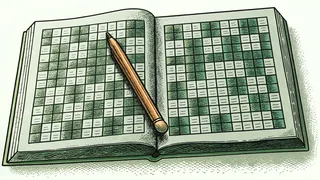 A math worksheet filled with arithmetic problems and a pencil ready for solving.