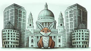 A fox and rabbit characters from Zootopia standing together in a vibrant animated city setting.